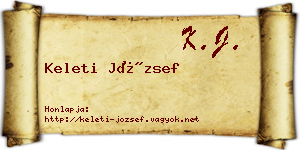 Keleti József névjegykártya